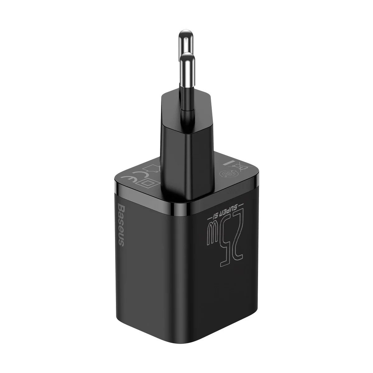 Baseus Super Si Quick Charger 1C 25W EU With Cable Type-C to Type-C 3A 1m Black - Image 8