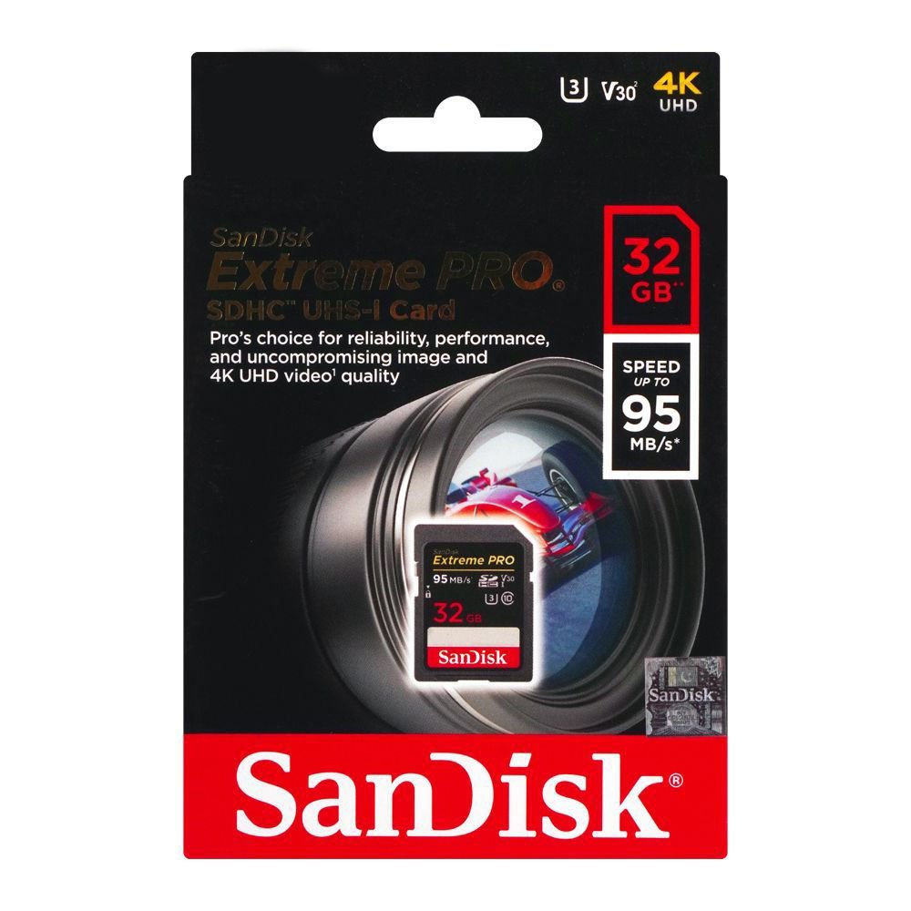SanDisk Extreme PRO 32GB - 100 MB/s - SDHC / UHS-I / U3 / V30 - Memory Card - Image 2