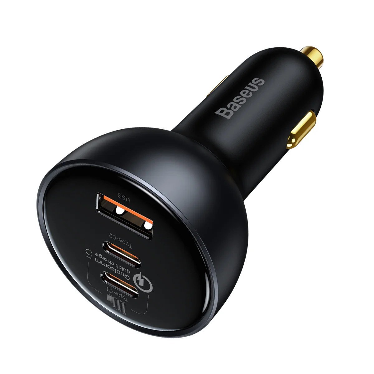 Baseus 160W USB-C Car Charger, Type-C Car Charger, QC5.0 PD3.0 PPS 3 Ports Super Fast Charging - Image 12