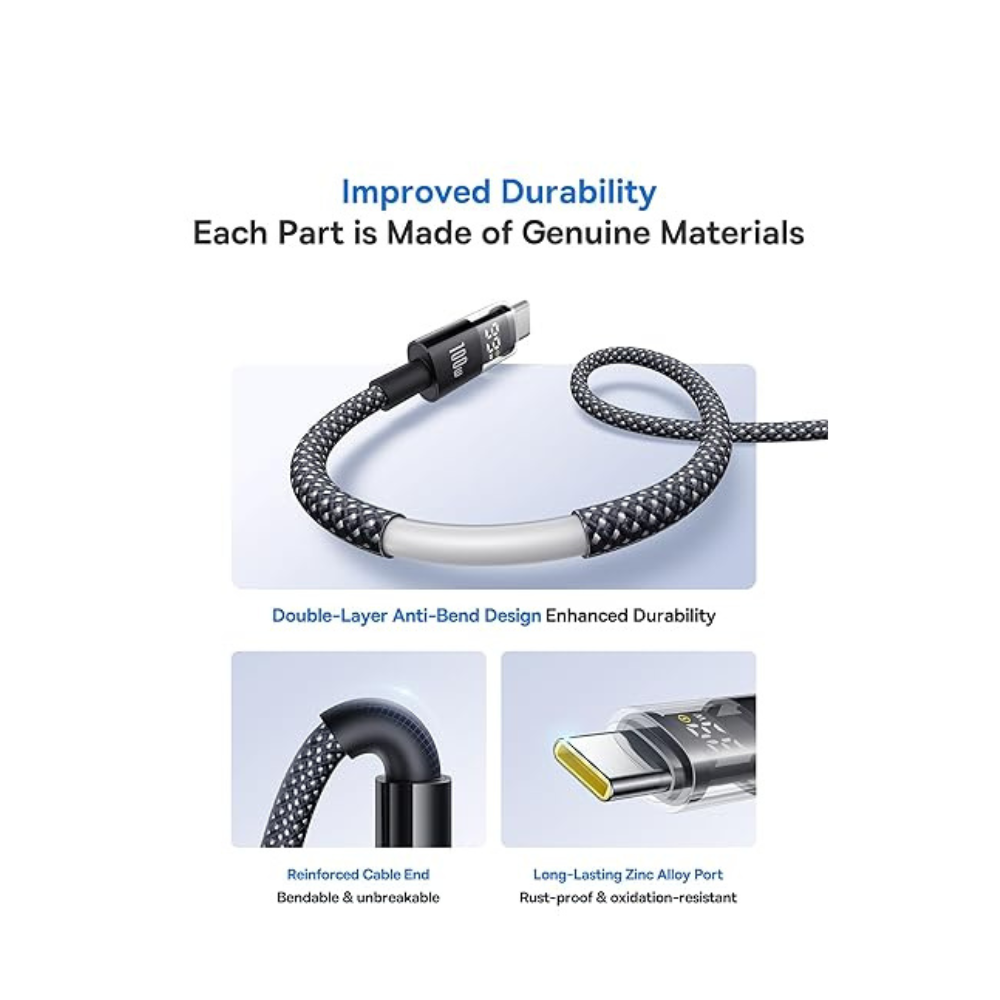 Baseus Display 2 Fast Charging Data Cable C to C 100W - Image 6