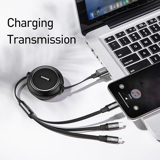 Baseus Golden Loop 3-in-1 Elastic Data Cable USB-Micro USB/Lightning/USB-C 3.5A - Image 5