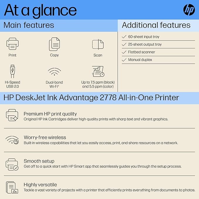 HP DeskJet 2721e All-in-One Wireless Inkjet Printer & Instant Ink with HP+ - Image 5