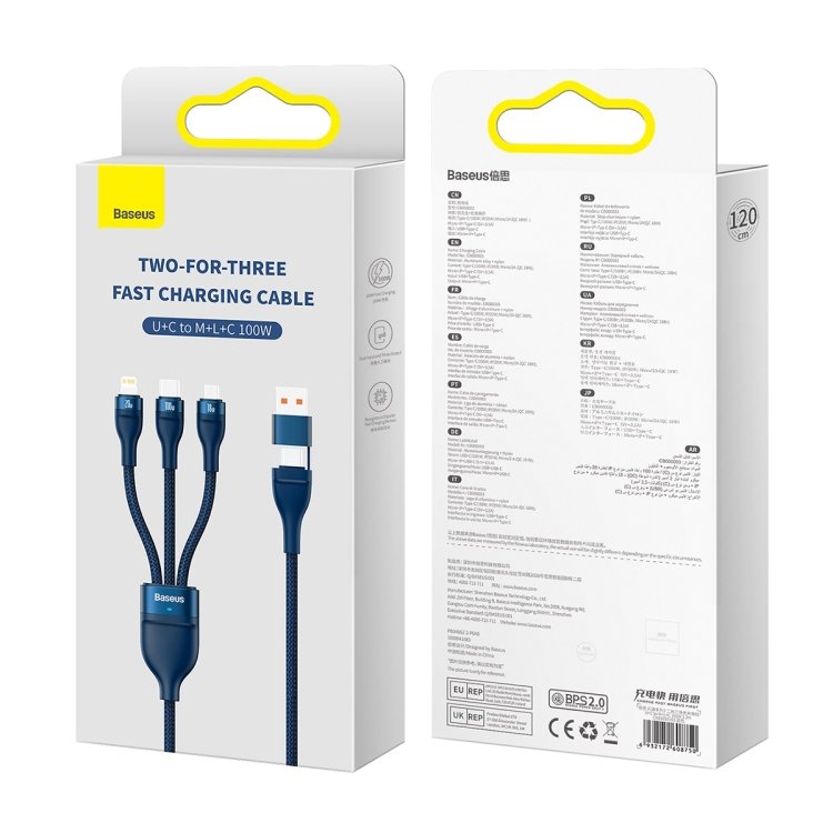Baseus Flash Series II cable USB Type C / USB Type A - USB Type C / Lightning / micro USB 100 W