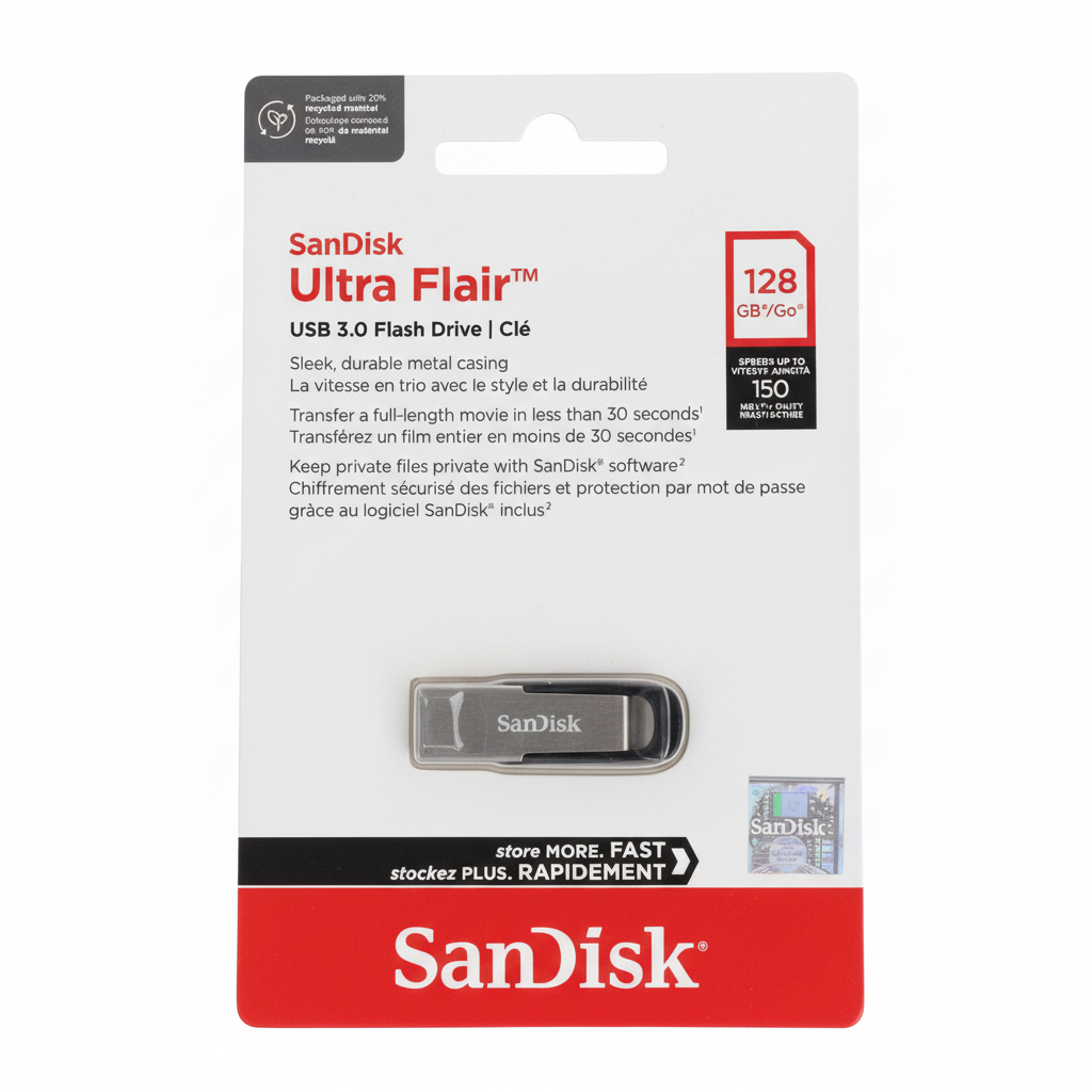 SanDisk Ultra Flair 3.0 128 GB USB Flash Drive