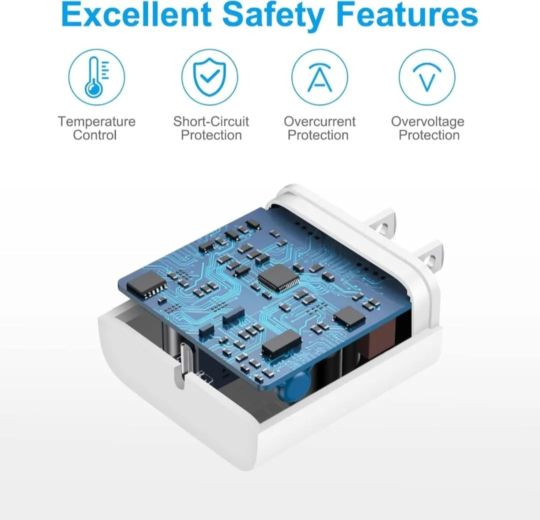 35W/ 25W Original Iphone PD Adaptor Charger,USB C Charger, Quick Fast Charger PD Adapter Plug Delivery Type C Fast Charging for iPhone - Image 6