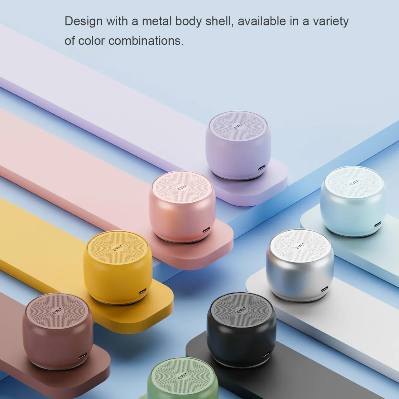 EWA A126 Mini Bluetooth 5.0 Bass Radiator Metal Speaker - Image 5