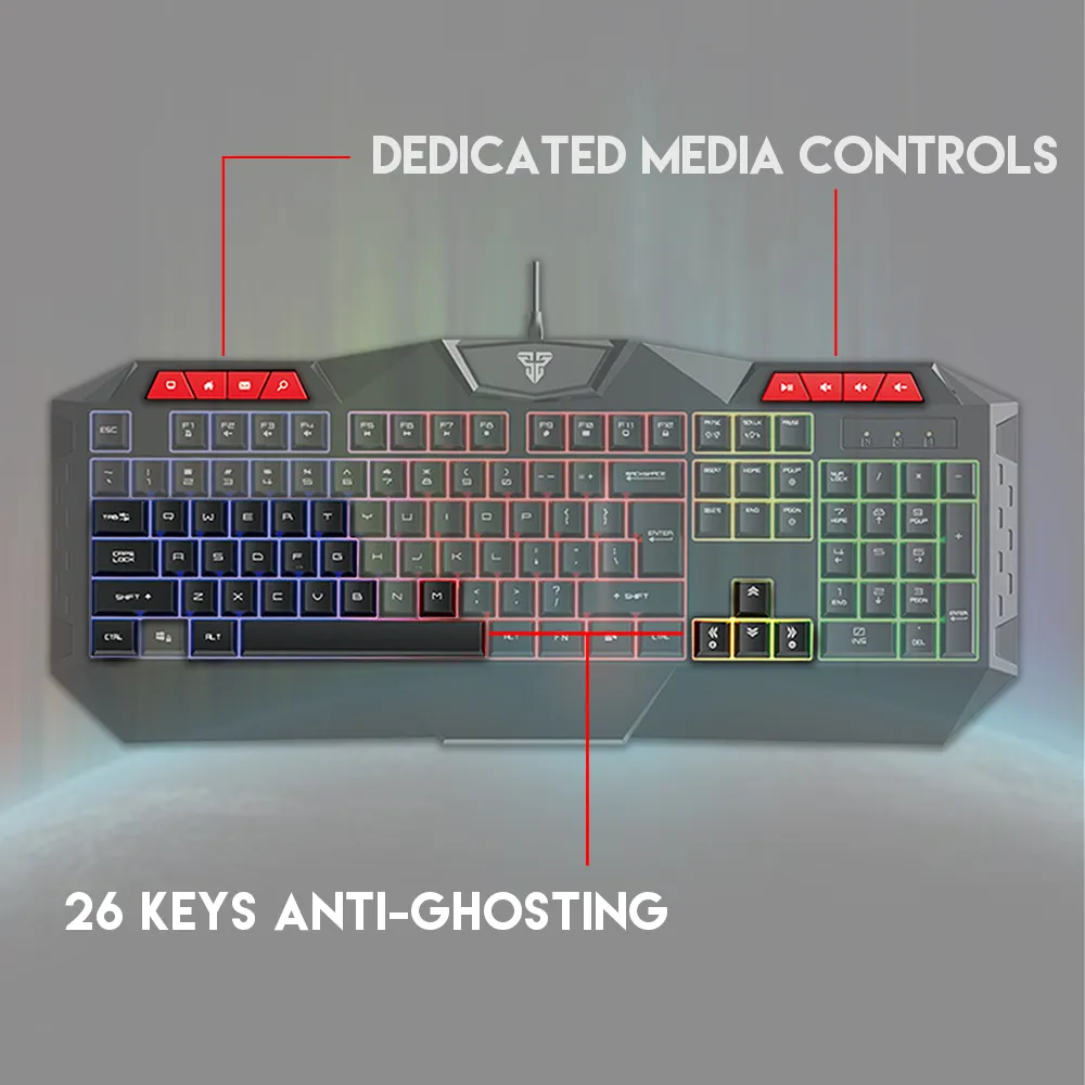 FANTECH P31 RGB Gaming Keyboard- Mouse-Speed Type-Mousepad Combo - Image 4