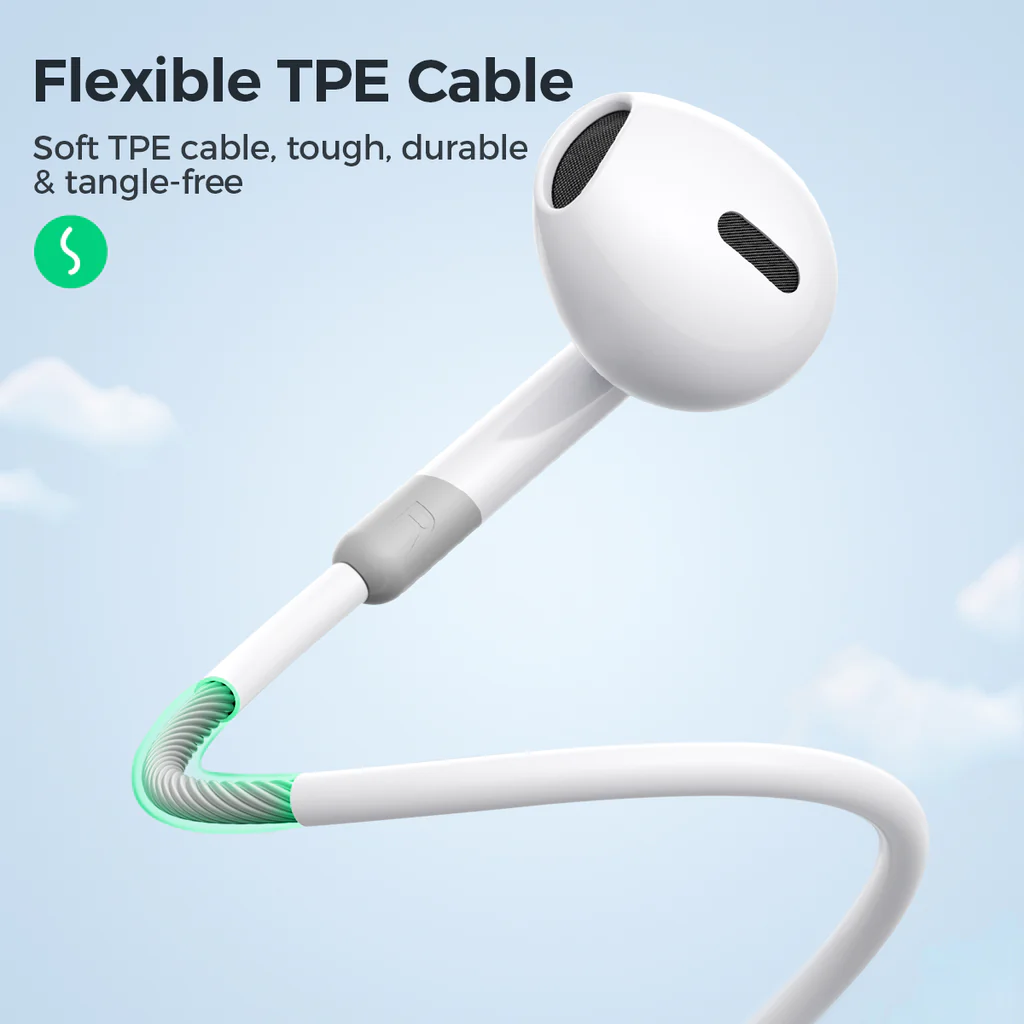 Joyroom JR-EW01 3.5MM Wired Series Half-In-Ear Wired Earphones - Image 4