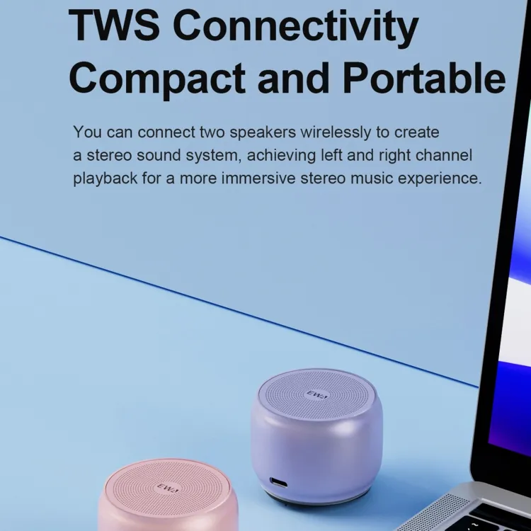 EWA A126 Mini Bluetooth 5.0 Bass Radiator Metal Speaker - Image 3