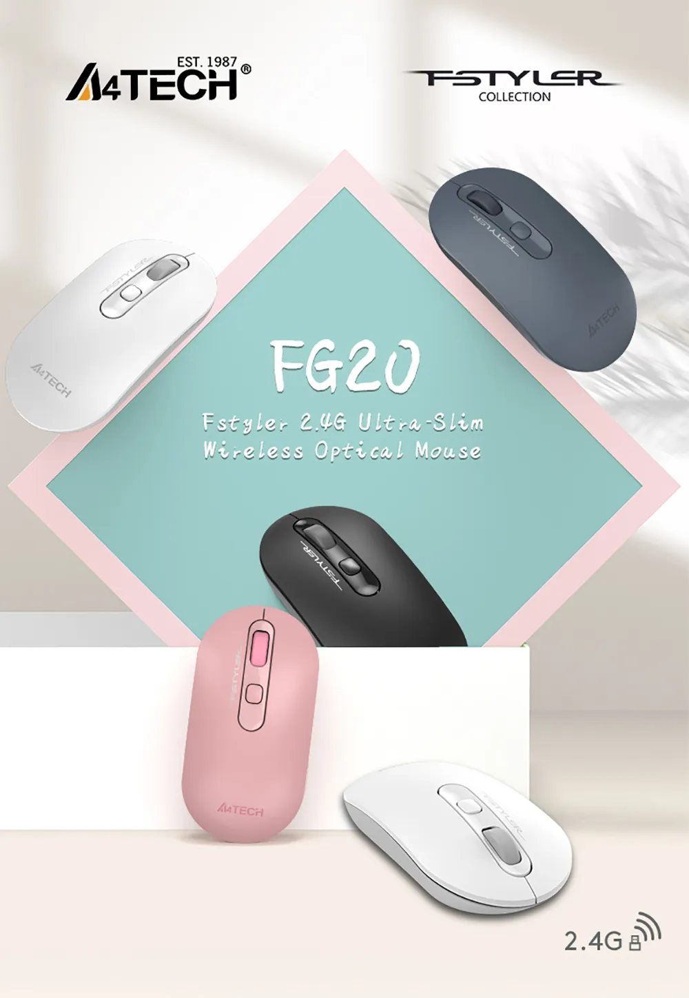 A4tech Fstyler FG20S Silent Click Wireless Mouse - Image 10