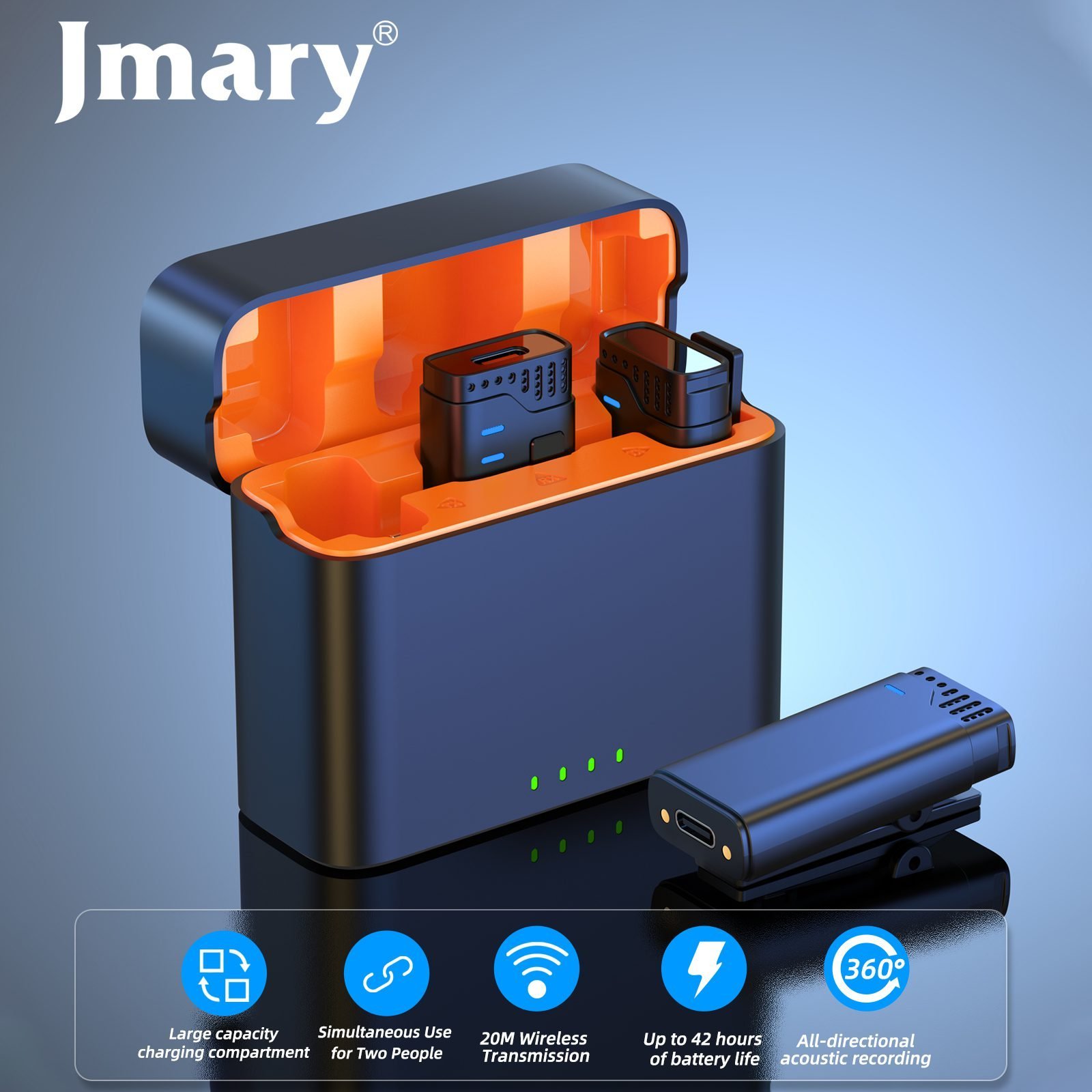 JMARY MW-16 2.4Ghz Wireless Microphone for Mobile and Camera