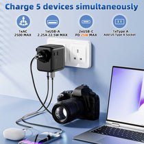 SPEEDX SP-TCW02 TRAVEL ADAPTER 25W PD 2C+1A+2AC FAST CHARGING (NEW) - Image 3